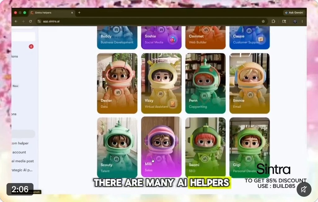 Video: Sintra AI helpers dashboard